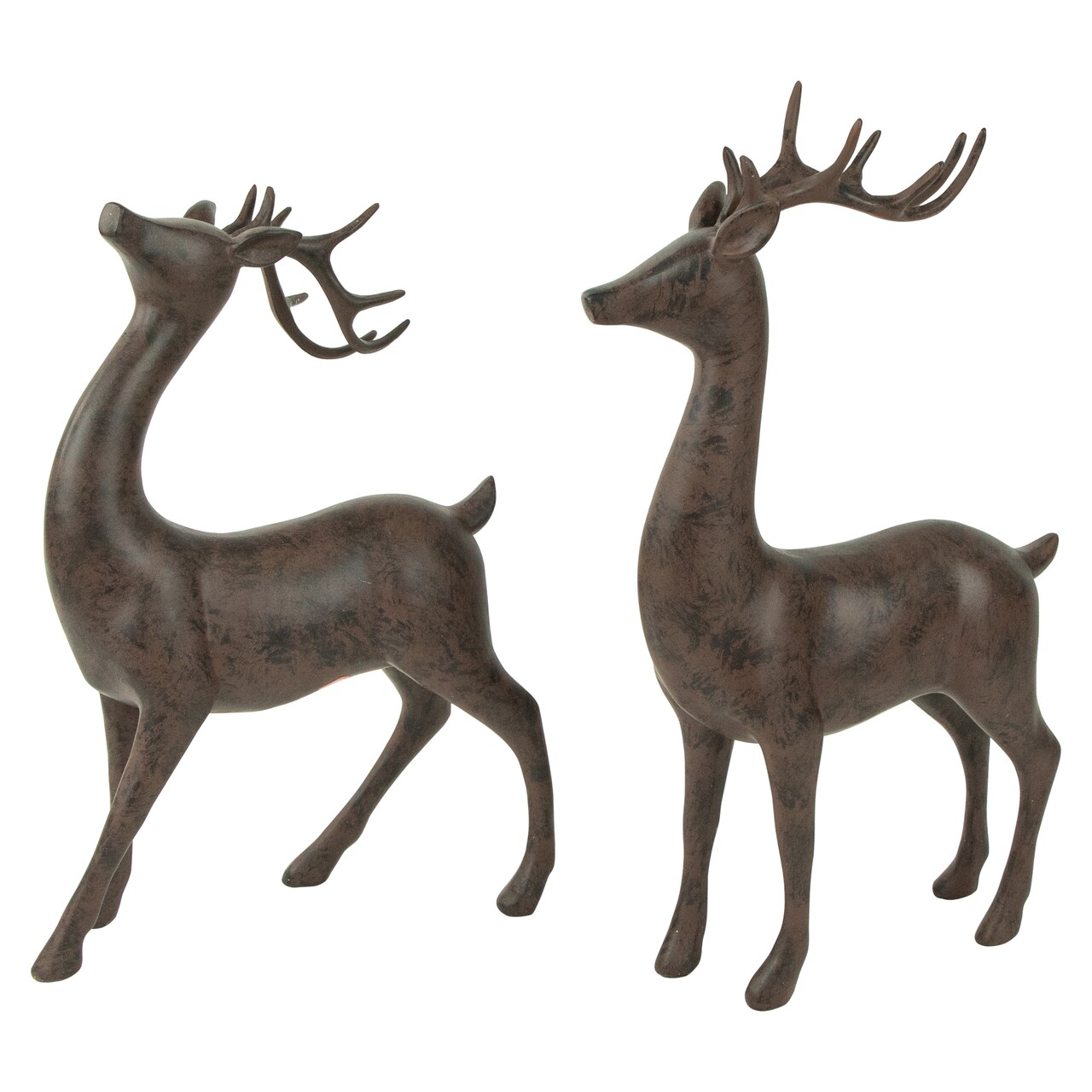 Northlight Standing Deer Christmas Decorations - 14" - Brown - Set of 2